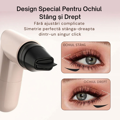 Eyeliner Waterproof cu Vârf Rotativ – Codițe Simetrice