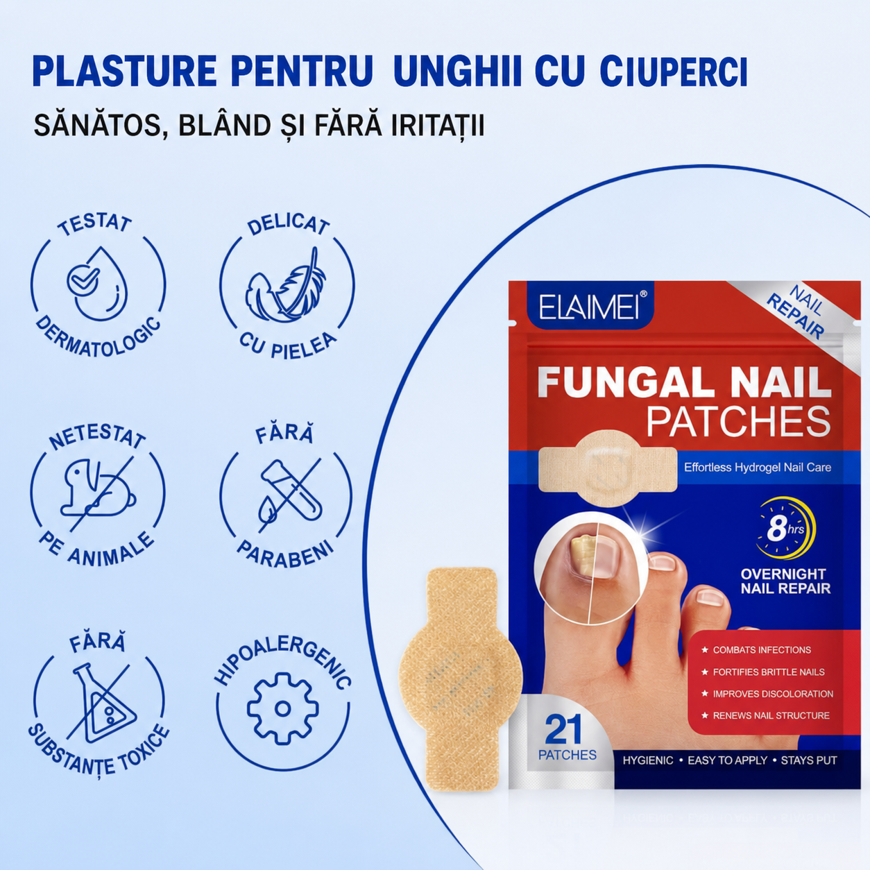 Plasturi pentru îngrijirea unghiilor