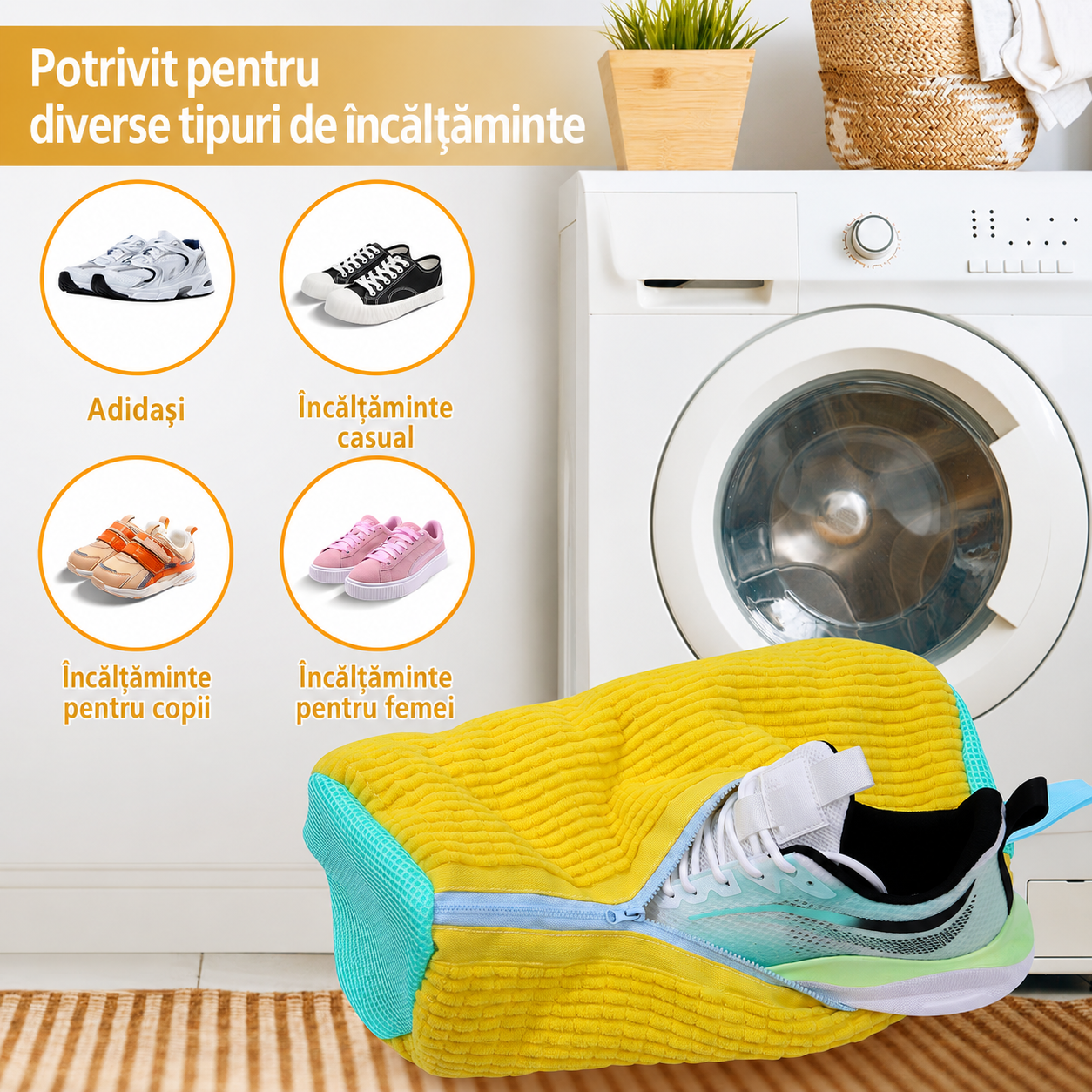 SneakerFresh- Sac de Spălat Încălțămintea la Mașină