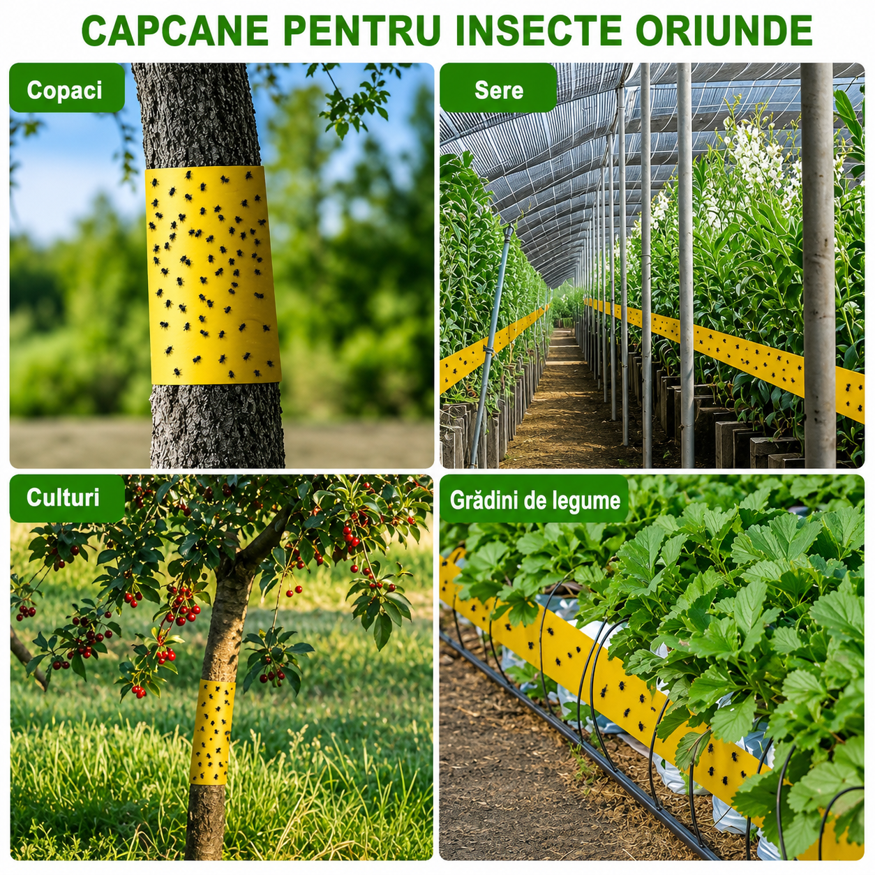 Bandă adezivă pentru capturarea insectelor