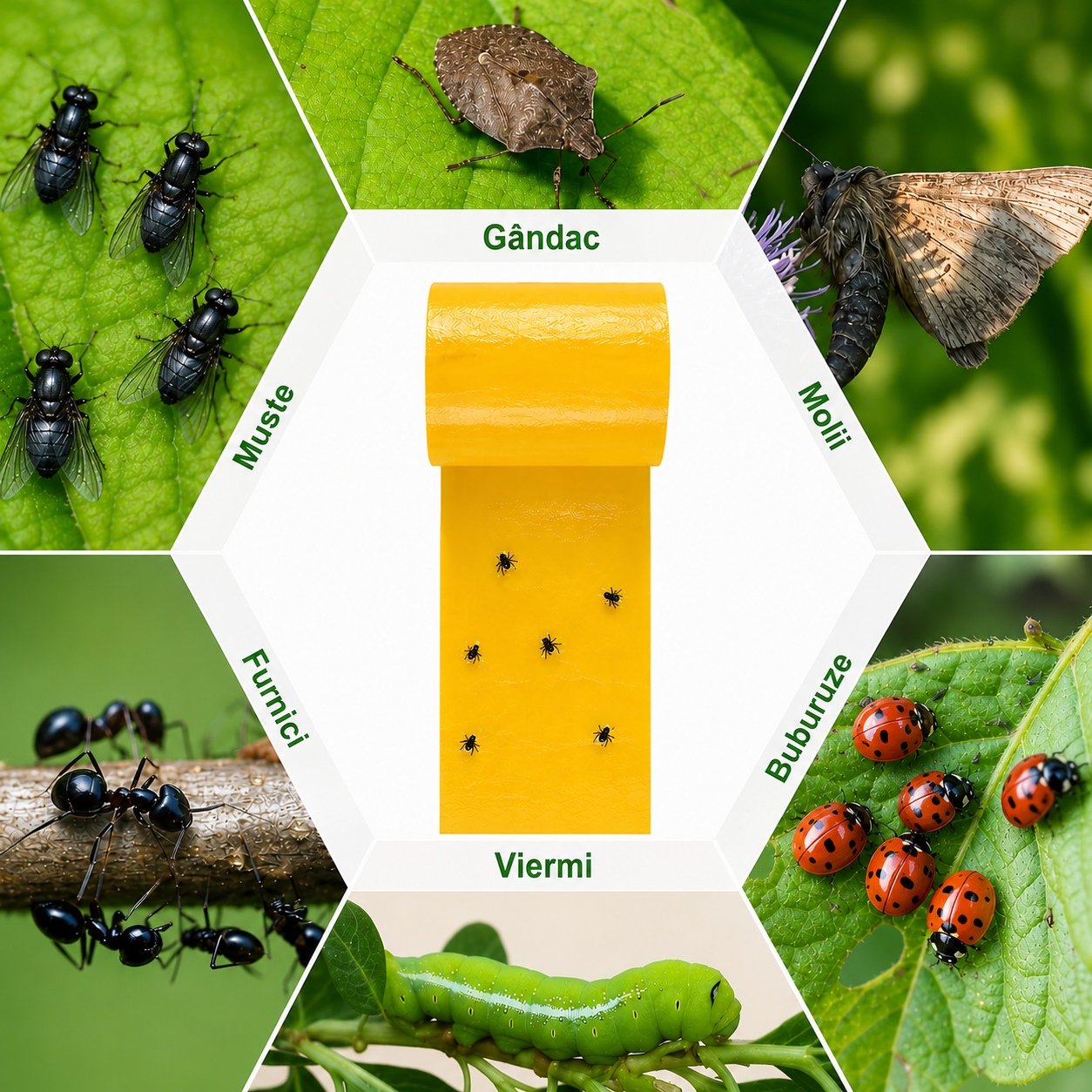 Bandă adezivă pentru capturarea insectelor