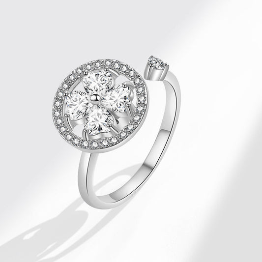 Inel Rotativ Elegant cu Zirconiu