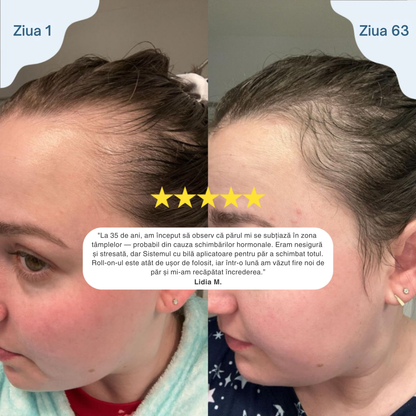 Sistemul cu bilă aplicatoare pentru păr